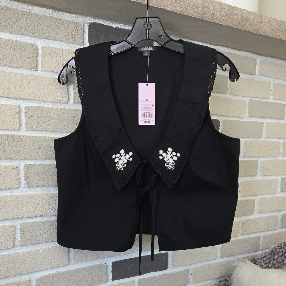Floral Embroidered Vest Wild Fable NWT